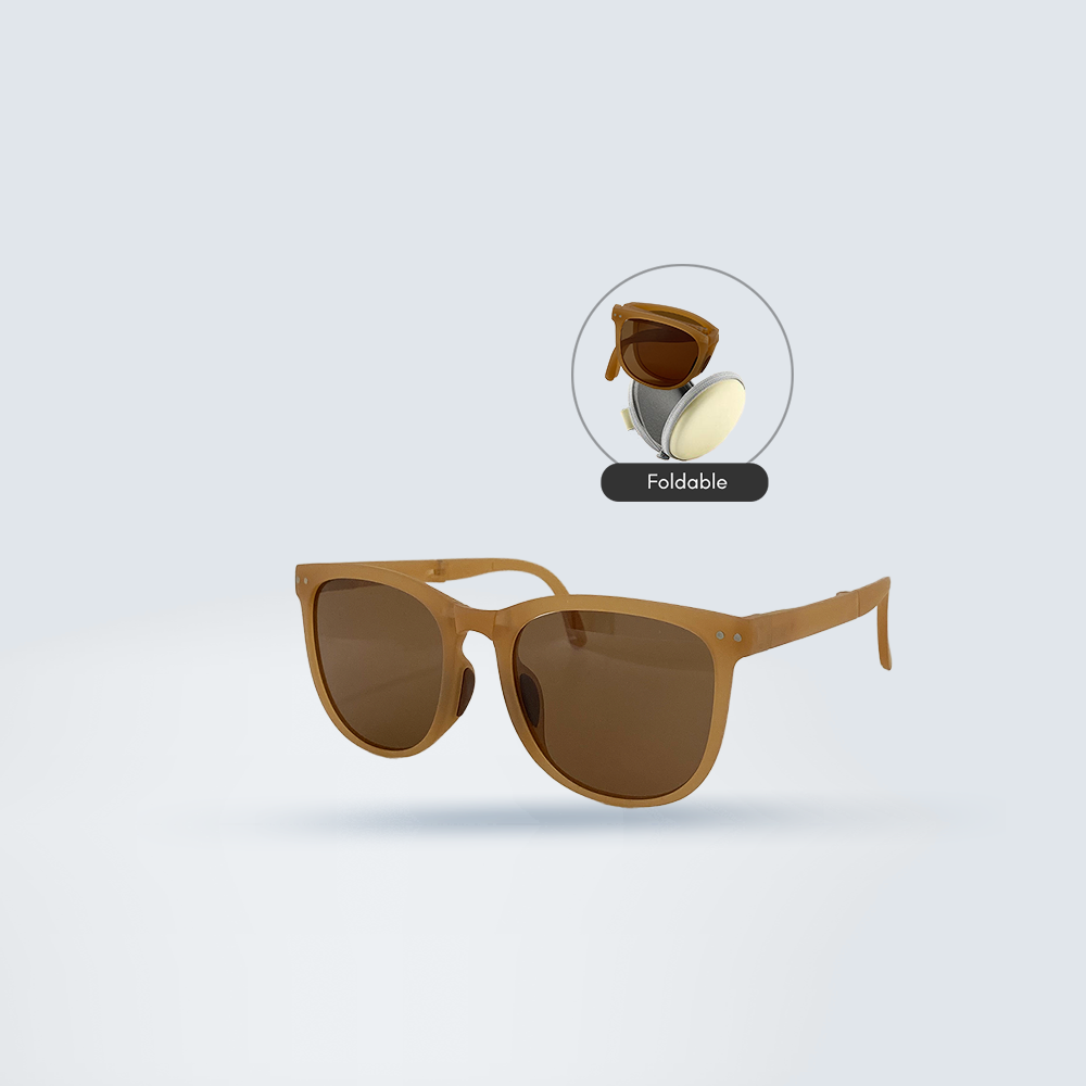 Foldable Adult Sunglasses (Light Brown)