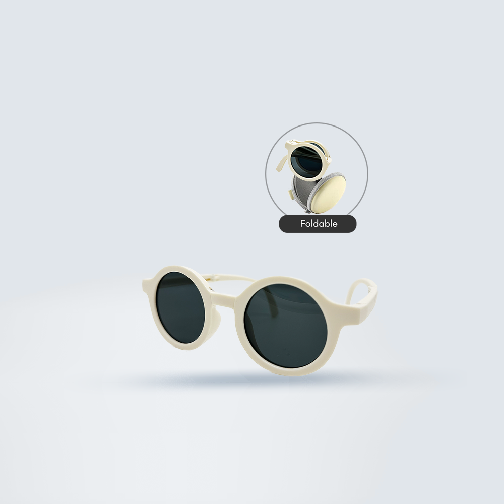 Foldable Kids Sunglasses (White)